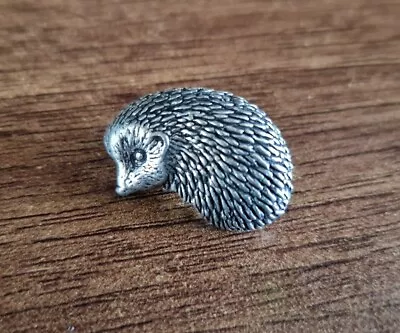 Pin Badge - Cute Pewter Hedgehog A R Brown • £7.19