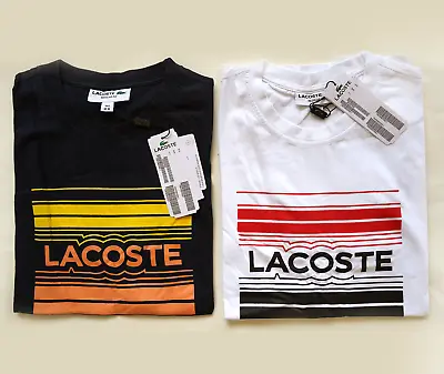 Lacoste 100% Cotton Stripe Regular Fit Tshirt Size M-XL • $45.99