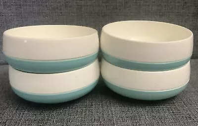 Vintage VACRON WARE Bopp Decker MCM Set Of 4 5  Bowls Aqua Turquoise Blue 1960s • $28