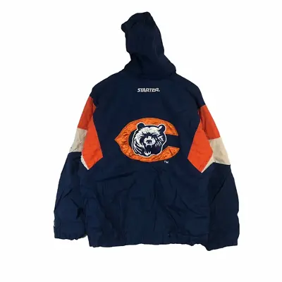 Vintage NFL Starter Chicago Bears American Football Player Issue Training Jacket • $100