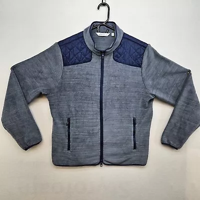 Peter Millar Jacket Men's Medium Gray/Navy Mountainside Micro Shearling Fleece • $64.95