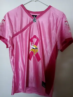 Minnesota Vikings Breast Cancer Pink Throwback Jersey Womens X-Large Reebok • $25