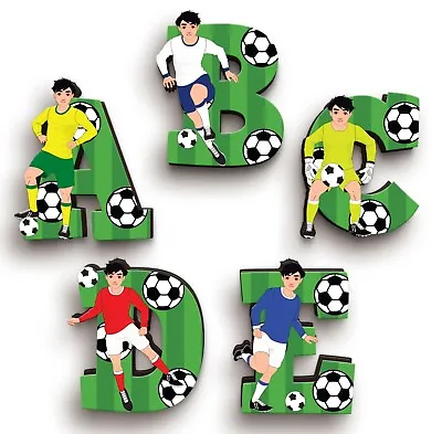 Football And Soccer Sports Wooden Letters For Kids Names On Bedroom Doors & Wall • $175.50