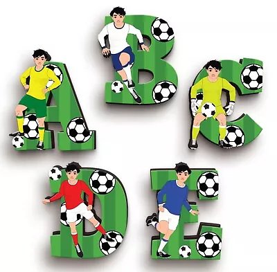 Football And Soccer Sports Wooden Letters For Kids Names On Bedroom Doors & Wall • $175.50