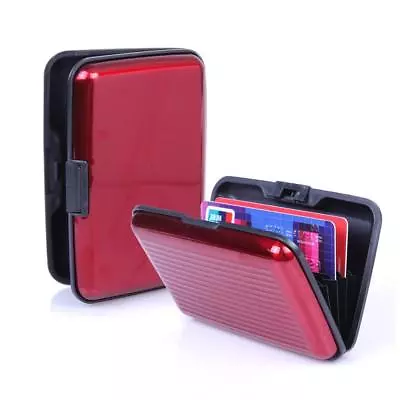 Aluminum Metal Wallet Business ID Credit Card Case Holder Anti RFID Scanning USA • $3.98