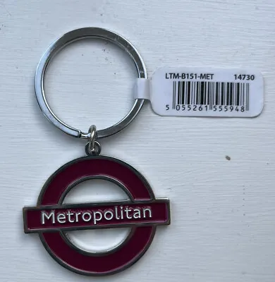 London Underground - Tube - Collectable Metropolitan Line Keyring- New With Tags • £10.75
