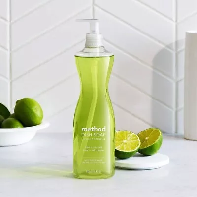 Method Dish Soap Lime + Sea Salt Biodegradable Formula Tough On Grease 18 Fl • $5.96