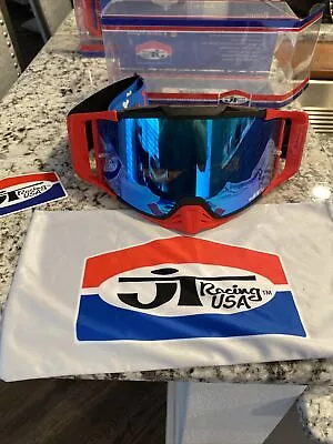 New Jt Racing Usa Bad Bones Goggles Motocross  Retro Honda In Box • $105
