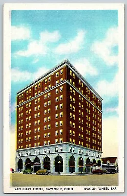 Dayton Ohio - Van Cleve Hotel - Wagon Wheel Bar - Vintage Postcard Unposted • $4.79