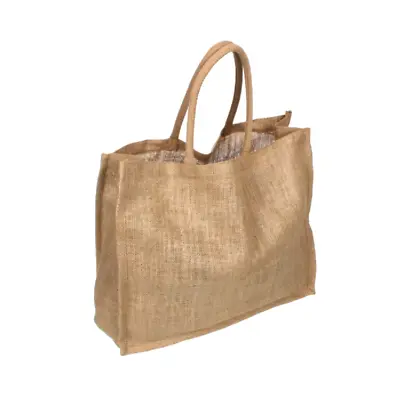 Pack Of 1 Jute Bag 100% Natural Hessian Large Strong Jumbo Luxury Plain Shopping • £5.48