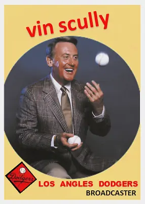 VIN SCULLY 59 ACEOT ART CARD #### BUY 5 GET 1 FREE ##### Or 30% OFF 12 OR MORE • $4.99