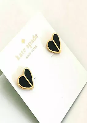 Kate Spade New York Earrings Heritage Spade Heart Studs WhitepinkBlackGreen • £10.95