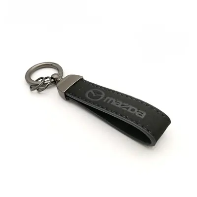 Black Suede Leather Key Chain Key Ring For Mazda 3 6 9 CX-5 RX-7 MX-5 RX-8 Miata • $11.99