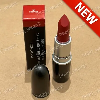 New MAC Matte Lipsticks Ruby Woo 707 Shade Full Size Retro Lipstick Full Size 3g • £7.45