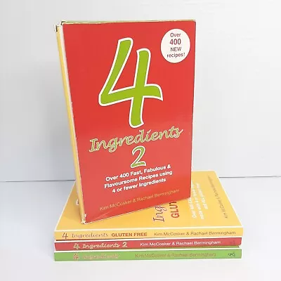 4 Ingredients Box Set X3 Paperback Books Kim McCosker Gluten Free Cookbook • $26.95