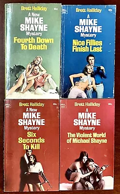 4 Vintage Mike Shayne Dell Mysteries By Brett Halliday GGA VG- To VG+ Lot A • $19.20