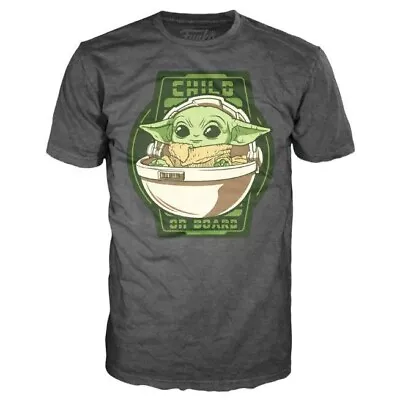 Funko Star Wars Mandalorian Yoda The Child On Board T-Shirt • £12