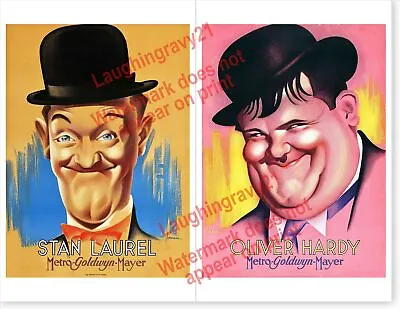 Stan Laurel And Oliver Hardy Circa 1938 MGM Celebrity Movie Poster Set • £26.51