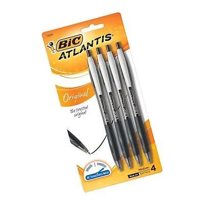 £14.20 • Buy BIC Atlantis Original Retractable Ballpoint Pen, Medium Point (1.0mm), Black,...