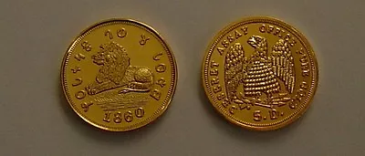 Mormon 1860 Gold $ 5 Lion Coin Utah Salt Lake City   222 • $7.95