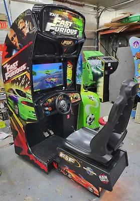 Fast & Furious Sit Down Arcade Driving Video Game Machine 25  LCD Paul Walker F4 • $2300