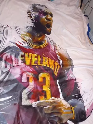 Yann Dalon King LeBron James Duvet Cover King Queen Size Bed Art Cavs Lakers • $89.99