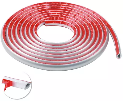 3m PVC Quadrant Trim Flexible Moulding Self Adhesive Waterproof Caulk Strip • £7.97