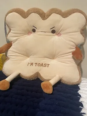 Toast Bread Pillow Cushion Funny Food Plush Soft Cushionfor Office Dorm Cushion • £0.99