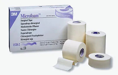 3M Microfoam ELASTIC FOAM Surgical Medical Tape 1  X 5.5 Yds - 1-12 Rolls 1528-1 • $8.48