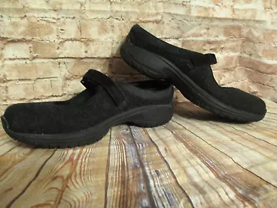 MERRELL Encore Mary Jane Black Wool Shoes Ortholite Air Cushion Size 7.5 • $30.33