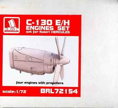 Brengun Models 1/72 LOCKEED C-130E/H HERCULES ENGINE SET (4) Resin Set • $18.99