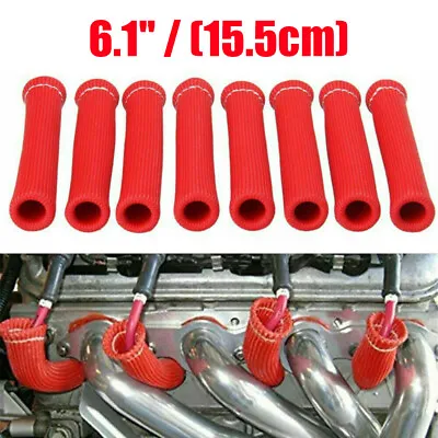 8Pcs 2500° Spark Plug Wire Boots Heat Shield Cover Protector Sleeve For LS1/LS2 • $9.99