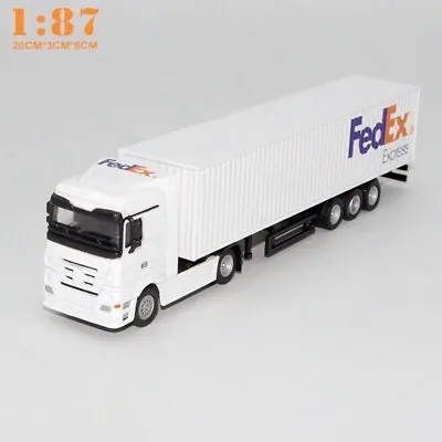 1/87 Scale Model Truck - FedEx Express Truck And Trailer Model Set • £48.99