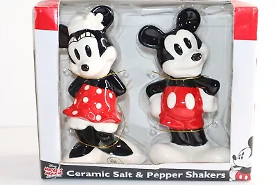 Disney Mickey Mouse And Friends Ceramic Salt & Pepper Shakers Mickey & Minnie • $20