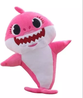 Baby Shark Singing & Light Up 9” Tall PINK Shark Plush • $15