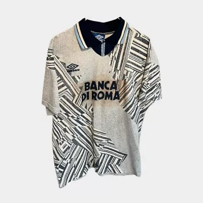 Roma Lazio Third Football Shirt 1994 - 1995 Umbro Grey Adults L Large • £142.80