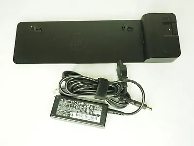 HP 65W 2013 EliteBook UltraSlim Laptop Docking Station D9Y32AA#ABA-2 X DPs + AC • $58.99