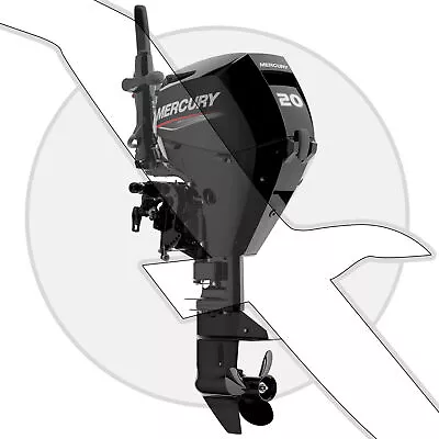 Mercury Marine 20hp Four Stroke Outboard Engine ELPT • $4190.99