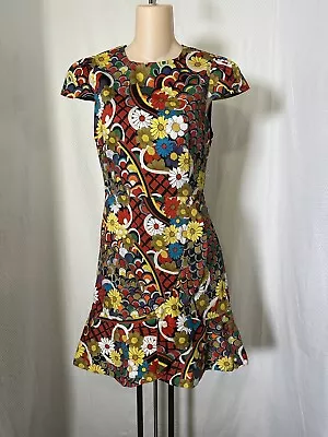 Alice + Olivia Kirby Ruffle Floral Print Dress Size 4 • $65