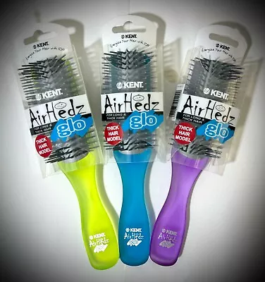 Kent AirHedz Glo Hair Brush AHGLO01 - Assorted Colours - Made In England • £9.99