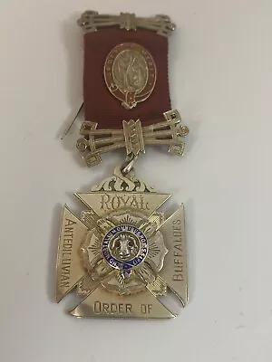 £130 • Buy Royal Order Of Buffaloes Knighthood Merit Medal 1973 Sterling Silver RAOB