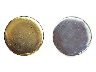 Round Metal Polished Blazer Buttons In Gold Or Silver With Shank (B568) • £104.99