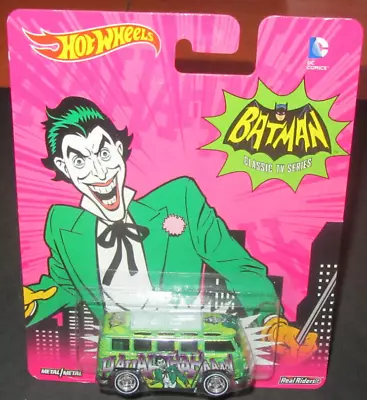 KOMBI Hot Wheels Batman VW Custom Deluxe Wagon The Joker Batman Real Riders VHTF • $42.46