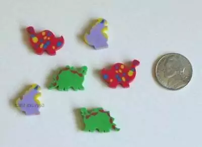 36 Mini Dino Dinosaur Erasers Kid Prehistoric Bday Party Goody Bag Favor Supply • $2.50