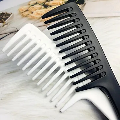 Wide Tooth Detangler Comb Massive Jumbo Big Huge Handle Afro Hair Basin Brush • £2.59