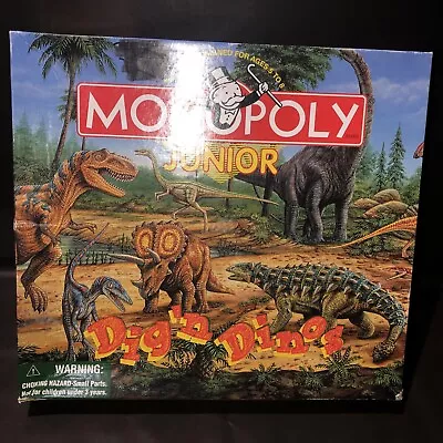 Monopoly Junior Dig'n Dinos Parker Brothers Gently Used 100% Complete Rare HTF • $15.99