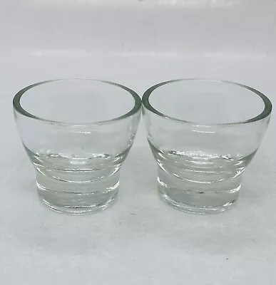 Vintage Crystal Glass Shot Glass Set Wide Mouth Thick Base 2” Art Decor X1 • $13.22