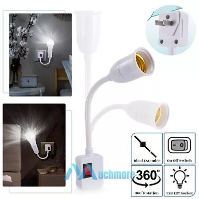 E27 LED Light Bulb Lamp Holder E26/E27 Flexible Extension Adapter Socket Plug In • $7.89