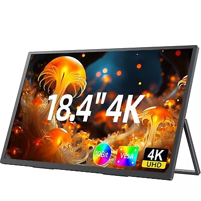 4K Portable Monitor 18.4  IPS Screen Gaming Monitor For PC Mac Laptop USB-C HDMI • $323.10