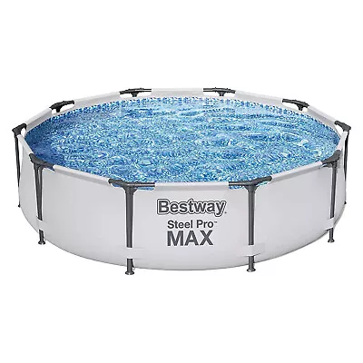 10ft Swimming Pool Framed Round Bestway Steel Pro Max Large Above Ground Family • £119.99
